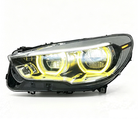 Pièces automobiles SJC, phare pour BMW Série 5 GT-F07, phares Angel Eye jaunes et blancs, feux de jour à LED, assemblage 10-17