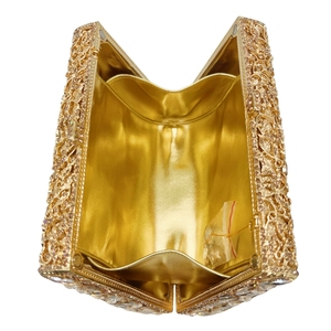 Bolso de mano de cristal para mujer, con pedrería, cadena y cuentas, brillante, para cóctel o boda - Product Image 6