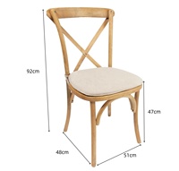 YWJ Design Chaise de Luxe à Dossier Croisé en Métal pour Événements, Banquets et Mariages, Chaises et Tables d'Hôtel, Chaise de Maison de Mariage