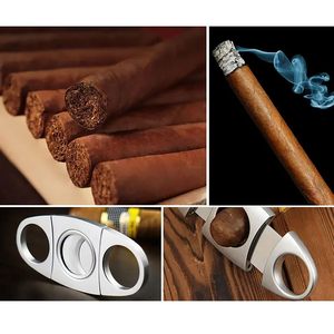 Cortador de Cigarros de Plástico de Doble Cuchilla, Negro, de Gran Apertura, con Logotipo Personalizado, Accesorio Premium de Escritorio para Cigarros - Product Image 5