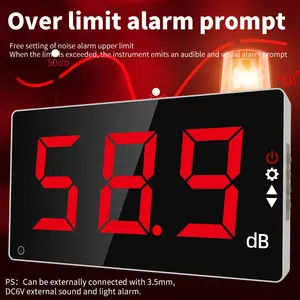शोर डिटेक्टर डेसिबल ध्वनि स्तर मीटर बड़ी स्क्रीन दीवार घुड़सवार डिजिटल पेशेवर rc2710 - Product Image 5