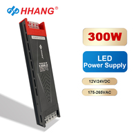 Fuente de Alimentación Conmutada LED AC-DC de 300W, 12V 24V, Voltaje Constante, 50/60Hz, IP20, Transformador para Interiores