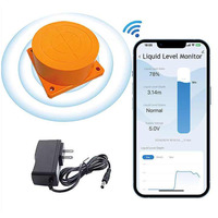Capteur de niveau d'eau liquide à ultrasons Tuya sans fil avec contrôle à distance via application intelligente Wi-Fi pour la surveillance de la profondeur du réservoir