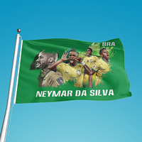 Drapeau brésilien Neymar, 3x5 pieds, 100% polyester, pour événements sportifs.
