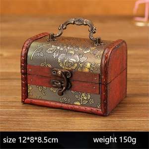 थोक लकड़ी के गहने बक्से WBC01-WBC010 विंटेज खजाने की छाती ट्रिंकेट बॉक्स पायलेट जेवेल छाती - Product Image 3