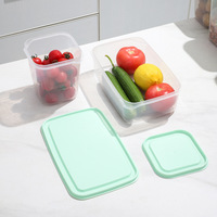 17-delige set transparante keuken opbergdozen, voedselcontainers, koelkast organizer, voor snacks, noten, fruit, opbergdozen, potten