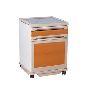 Hospital Bedside <b>Table</b> Pink Color 1 Door Multi Functional ABS Storage Cabinet For Medical Use - Product Image 3
