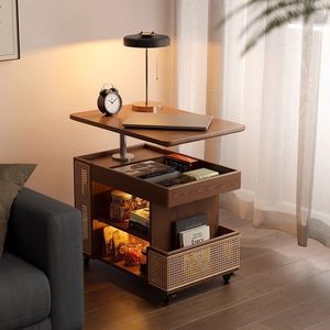 Winterwood Solid Wood Movable Coffee <b>Table</b> Height Adjustable With Storage For Living Room <b>Sofa</b> Side Use - Product Image 1