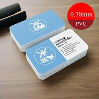 Carte de visite personnalisée en PVC mat avec impression recto-verso, imperméable, adaptée à tous les types d'étiquettes