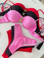 Maillot de bain deux pièces à armatures pour femme, motif étoile de mer, conception personnalisée, faible MOQ, échantillonnage rapide
