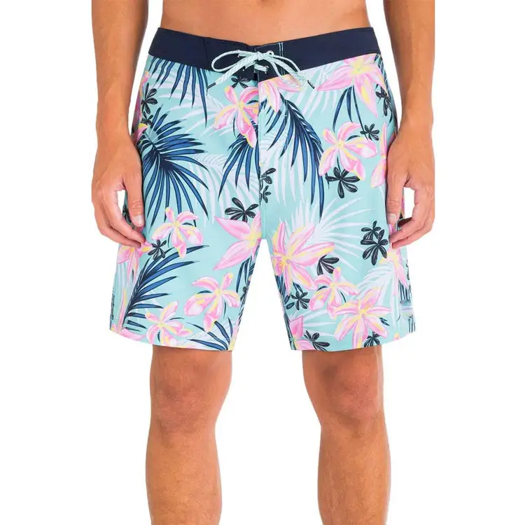 Custom Cool Fashion Summer Wear 3D Palm Leaf Graphic Print Casual Men Board Shorts