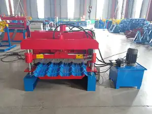 Plate Roofing Rolling Forming Machine Automatic Color Steel Glazed Tile Metal Color Steel Sheet Produce Roof Panel 0.3--0.8mm