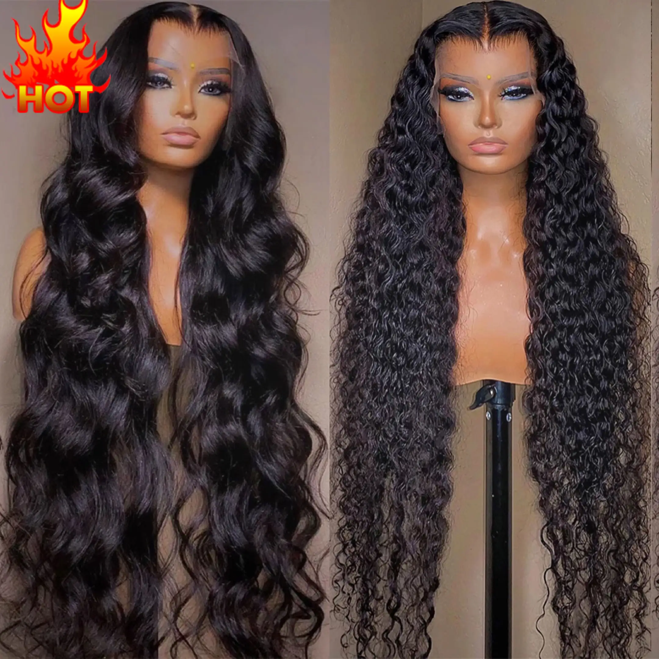 30 Inch Hd Body Wave Lace Frontal Wig Glueless Transparent Lace Front Raw Virgin Human Hair Wigs Cuticle Aligned Hair Wigs
