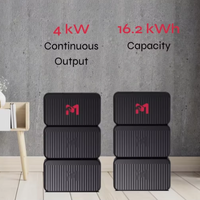 MOLIPOWER 4000W 16.2kWh 6000-Cycle Stasiun Daya Portabel Baterai LiFePO4 Sistem Penyimpanan Energi Off-Grid yang Dapat Ditumpuk Cadangan Daya Rumah
