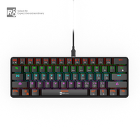 Custom 61 Keys Wired Mechanical Keyboard With Type-c Interface USB RGB Computer Mechanical Switch Backlit Gaming Keyboard