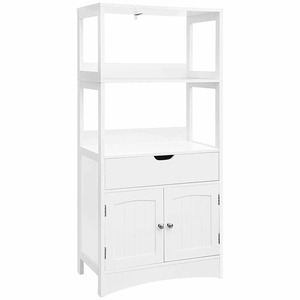 <span class=keywords><strong>VASAGLE</strong></span> Salle De Bains Entrée <span class=keywords><strong>Cuisine</strong></span> Salon Blanc Grande Armoire avec Tiroir Double Portes - Product Image 1