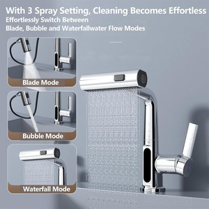 <span class=keywords><strong>Robinet</strong></span> de lavabo noir réglable en hauteur, rotatif à 360°, mitigeur en laiton chaud et froid, <span class=keywords><strong>robinet</strong></span> de salle de bain de haute qualité - Product Image 4