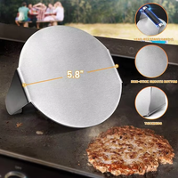 Presse à hamburgers en acier inoxydable en gros, presse à galettes de viande pour grillades avec poignée antidérapante, OEM