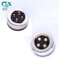 Connecteur de charge magnétique circulaire USB 4 broches en cuivre pour lunettes VR, certifié IP67, 2A, mâle
