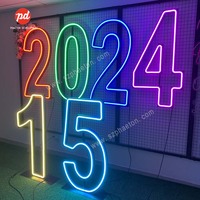 2024 Articles De Fête Anniversaire Néon Numéros Lumières, 3ft 4ft Néon Lettres Signes pour 1er 18e 21e 30e Anniversaire Décorations De Fête