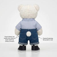 Chaussures en peluche en coton basique personnalisables, rembourrées en mousse de caoutchouc, 14-18 pouces, unisexe, accessoires vestimentaires en peluche