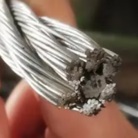 Câble en acier galvanisé à haute teneur en carbone AiSi 6x19S+FC 6x19S+IWR 6x19W+FC 6x19W+IWR pour soudage, découpe et pliage