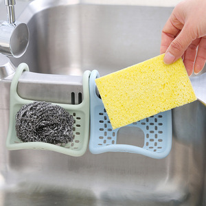 L-Shaped Sink Draining Rack For Dishwashing Sponge Storage Wall Mounted Oval Design C1394 - Product Image 3