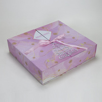 Caja de Calendario de Adviento Rosa de Lujo, Cartón con Materiales Reciclados, Empaque para Perfumes y Cosméticos, 24 Cajones Dobles, Regalo de Navidad