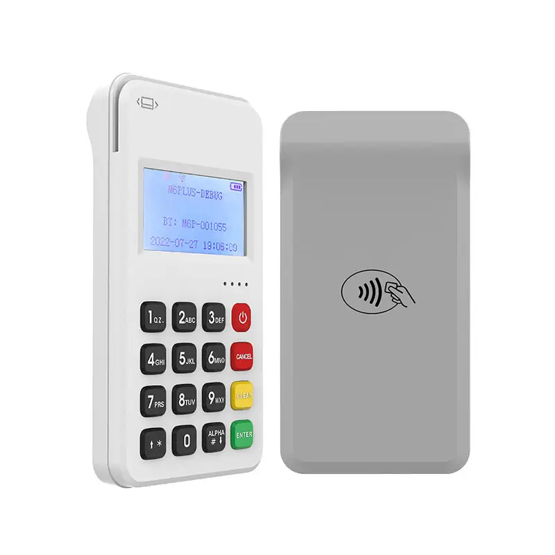 Thiết Bị Mini Đầu Đọc Thẻ NFC Di Động Hệ Thống Thanh Toán Cầm Tay Tất Cả Trong Một MPOS M6 PLUS