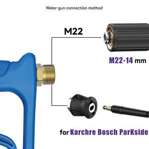 Pistolet à eau Power Spray Adaptateur 5 buses pour Karchers/Nilfisk/<span class=keywords><strong>Lavor</strong></span>/Parkside/Bosch Kit de nettoyage de voiture Outils de nettoyage de voiture - Product Image 5