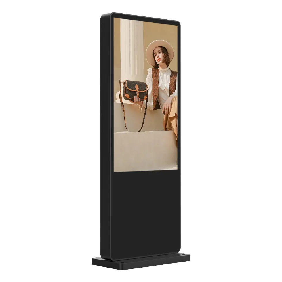 Machine de publicité extérieure verticale LCD haute luminosité pluie et poussière led numérique flexible led rideau affichage net écran
