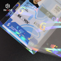 Pochettes de stratification thermique hologramme personnalisées avec impression UV Invisible pour carte d'identité cr80