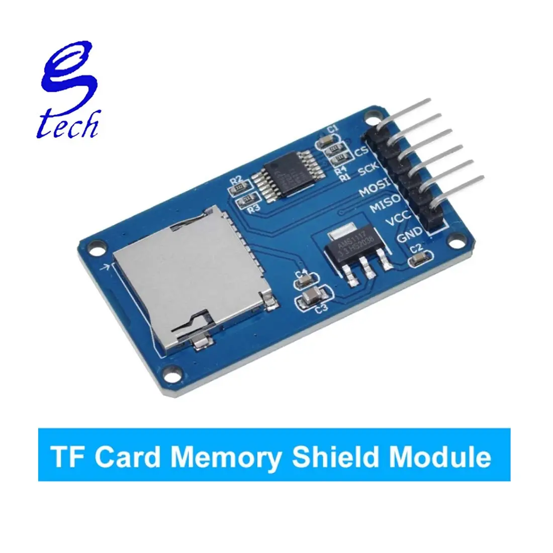 Mini TF card reader module SPI mini SD Adapter SD TF Card module 6 PIN mini SD TF Card Memory Shield Module