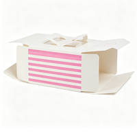 Boîte à gâteau personnalisée avec poignée et fenêtre pour l'emballage de pâtisseries de boulangerie