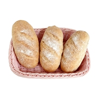 Panier de service rectangulaire en rotin PP tressé, fait main, de qualité alimentaire, étanche, gain de place, écologique et durable pour restaurant