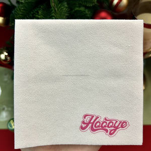 Serviettes de table de mariage personnalisées de luxe, 1 pli, sac, douces, sans peluches, en pulpe vierge, sensation de tissu, jetables, 4 plis, serviettes de table pour le dîner, logo en feuille d'or - Product Image 2