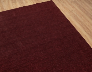 Alfombra Gabbeh de 8x10 granate decorativa con patrones tradicionales de inspiración persa para interiores de sala de estar o dormitorio - Product Image 6