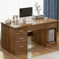 Ensemble de chaise de bureau moderne et écologique avec verrouillage, poste de travail informatique à domicile avec tiroir, bureau en bois pour personnel, automatique