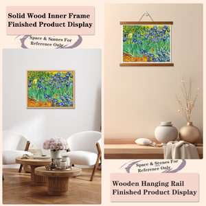 Kit de Broderie Diamant Jardin Fleuri avec Cadre Rectangulaire, Style Paysage, Perles Rondes en Cristal et Strass DIY Iris - Product Image 5