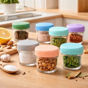 Bocaux en verre pour aliments pour bébés, contenants <span class=keywords><strong>de</strong></span> stockage <span class=keywords><strong>de</strong></span> 4 oz avec couvercles, étanches, sans BPA, réutilisables pour congélateur, micro-ondes, lave-vaisselle - Product Image 5