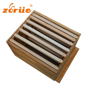 Bán buôn sáp tráng bằng gỗ langstroth <span class=keywords><strong>Bee</strong></span> Hive hoàn chỉnh hộp tổ ong 3 lớp với khung biểu tượng tùy chỉnh thiết bị nuôi ong - Product Image 5