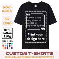Fashion rendah Oem 100% katun nyaman warna desain kustom kaos oblong polos katun cetak pria