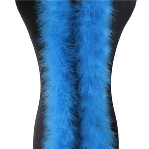 Boas en plumes de dinde miniatures de 2 m et 40 g, bandes de plumes décoratives pour la décoration de mariages, de danses et de fêtes - Product Image 2