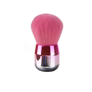 Pinceau à poudre personnalisable à marque privée, manche en plastique, poils synthétiques doux, pinceau professionnel pour le maquillage du visage pour femmes - Product Image 3