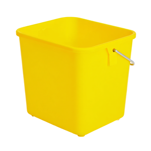 Secchio in Plastica 6 L Giallo Quadrato con Manico per Pulizia e Conservazione - Product Image 2
