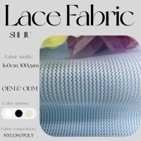 Tissu en maille de nylon 100% blanc, respirant, léger, 100 g/m², 1 mm d'épaisseur, pour robes de soirée et robes à paillettes, tissu en tulle, tissu en dentelle