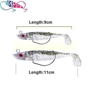 Vente en gros 15g/25g appâts de natation en plastique appâts artificiels leurres de pêche en eau salée <span class=keywords><strong>Black</strong></span> Bass <span class=keywords><strong>Minnow</strong></span> leurre souple avec <span class=keywords><strong>tête</strong></span> <span class=keywords><strong>plombée</strong></span> - Product Image 2