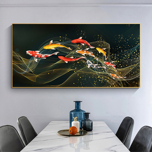 Hiện đại lối vào hiên trang trí tường nghệ thuật sang trọng nai sừng tấm động vật sơn in vải Áp phích pha lê sứ sơn - Product Image 5