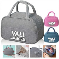 Sac thermique simple personnalisé mini boîte de réfrigérateur à côtés souples glacière en polyester portable pour enfants sac thermique noir pour le déjeuner