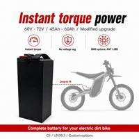 Batterie E-Moto Ansen AS-LBX-7050 60V 72V 45Ah 60Ah avec BMS ANT JBD, pack liquide modifié à couple instantané, compatible Drop-In Light Bee X